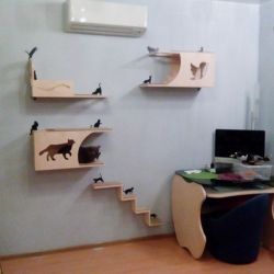 Домик для кошки. Дом для кота. Комплекс для кошек. Мебель для кошек. 
